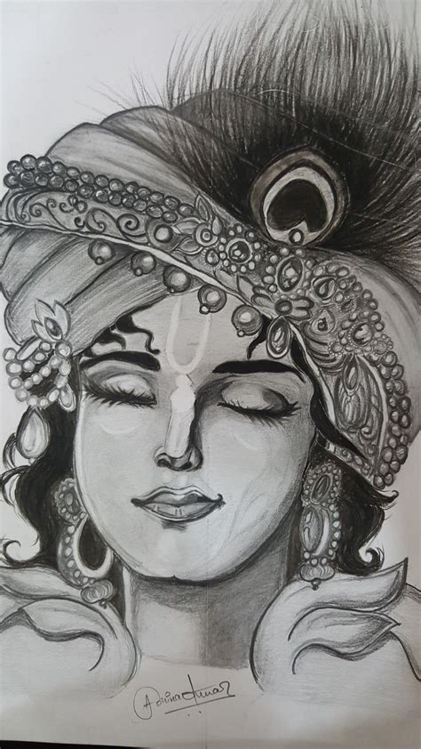 lord krishna pencil drawing images boho art drawings abstract