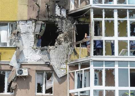 latest drone strike  russia damages residential building  surge  ukraine fighting pbs