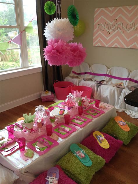 daughters spa party girls pamper party spa day party kids spa