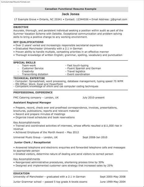 canada resume template  samples examples format resume