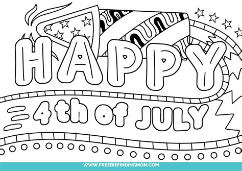 coloring pages  july   fourth  july fireworks doodle