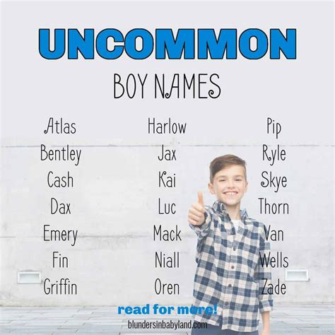 cute uncommon boy names  blunders  babyland