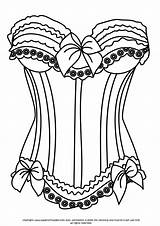 Corset Template Clipart Coloring Underwear Form Pages Assorted Sketch Adults Webstockreview Printable sketch template