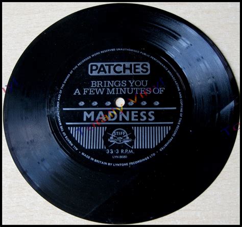 totally vinyl records madness patches brings    minutes  madness   flexi disc