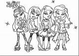 Bratz Pages Coloring Dolls Printable Getcolorings Print Getdrawings Two sketch template