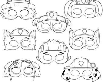 paw patrol mask coloring pages