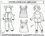 Paper Dolls Coloring Doll Pages Cut Jane January Color Susan Mostly Popular 1934 sketch template