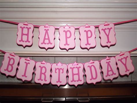 pink happy birthday banner pink banner  creativepartybanners