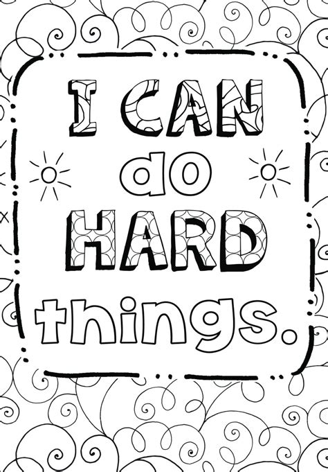 positive affirmations coloring pages coloring home