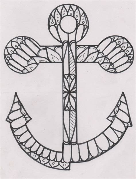 anchor printable coloring page