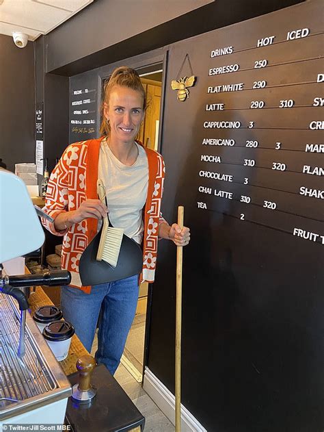 England Lioness Jill Scott Works At Her Coffee Shop After Euros Glory