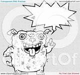 Ugly Outlined Talking Dog Coloring Clipart Vector Cartoon Cory Thoman sketch template