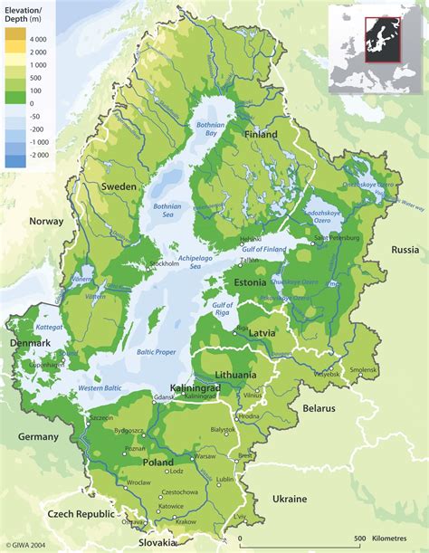baltic sea drainage basin vivid maps