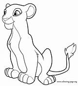 Coloring Lion King Nala Young sketch template