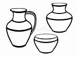 Pot Ceramic Vaso Jug Cookware Terraglie Linear Etnica sketch template