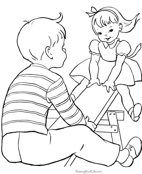 children sharing coloring pages coloring home