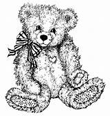 Coloring Pages Adult Bear Teddy Bow Bears Ahhh Cutie Choose Board sketch template