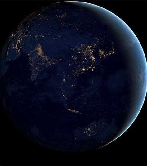 The Beautiful Earth From Space In Night Photo Gallery