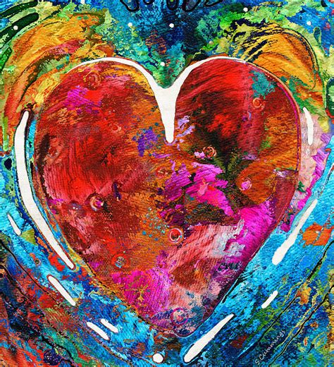 colorful heart art everlasting  sharon cummings painting