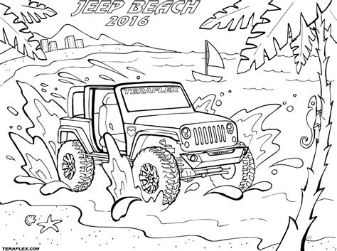 jeep gladiator coloring pages  printable templates