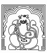 Ganesha Lord Coloring Pages Kids Pitara Craft sketch template