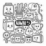 Kawaii Doodle Premium Freepik Drawn Icons Coloring Vector Hand sketch template