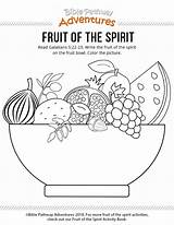 Spirit Fruit Coloring Kids Bible School Printable Activity Pages Sunday Lessons Activities Biblepathwayadventures sketch template