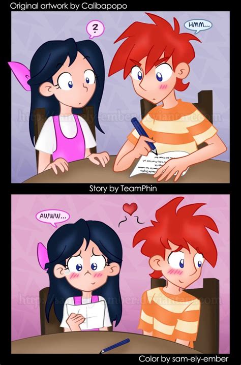 pnf love notes phineas and ferb phineas and isabella