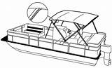 Pontoon Boats Tops Drawings Bimini Boat Lake Google Pontoons sketch template