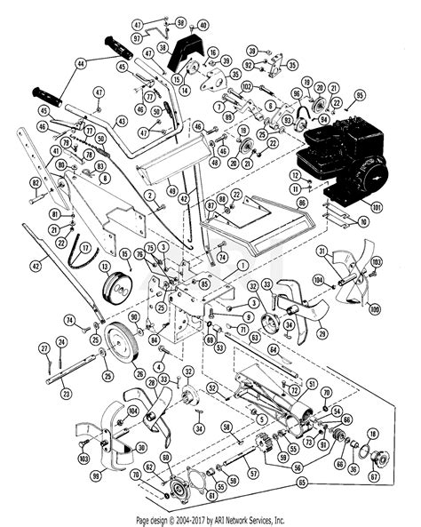 powermate tiller parts diagram