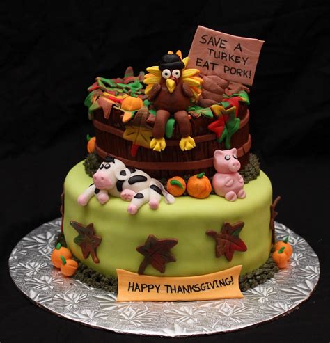 Love Dem Goodies Thanksgiving Themed Cake