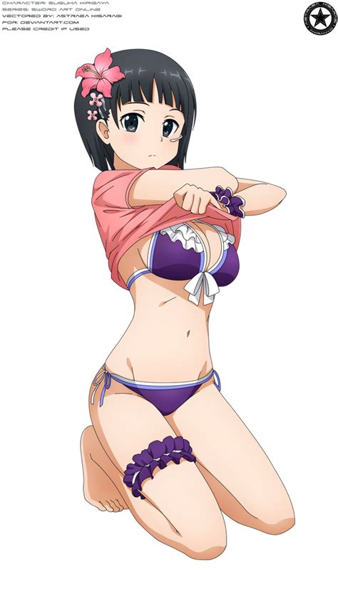 [vector] Suguha Kirigaya Bikini By Akiranyo On Deviantart Sword