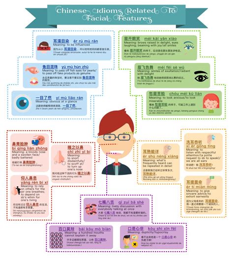 chinese idioms related  facial features vivid chinese