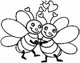 Bee Coloring Pages Bumble Hugging Tight sketch template