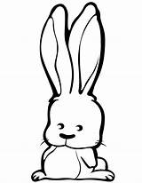 Rabbit Coloring Cute Cartoon Bunny Pages Bunnies Kids Clipart Rabbits Printable Baby Clip Cliparts Adorable Library Colouring Color Bunnys Gif sketch template