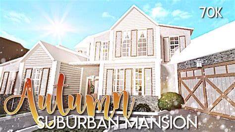 bloxburg autumn suburban mansion  mansions house exterior autumn home