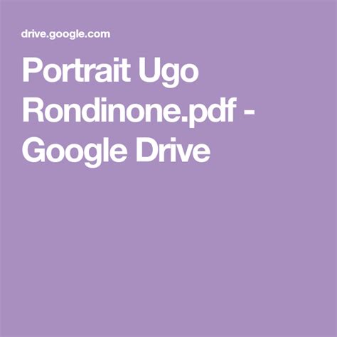 portrait ugo rondinonepdf google drive ecole