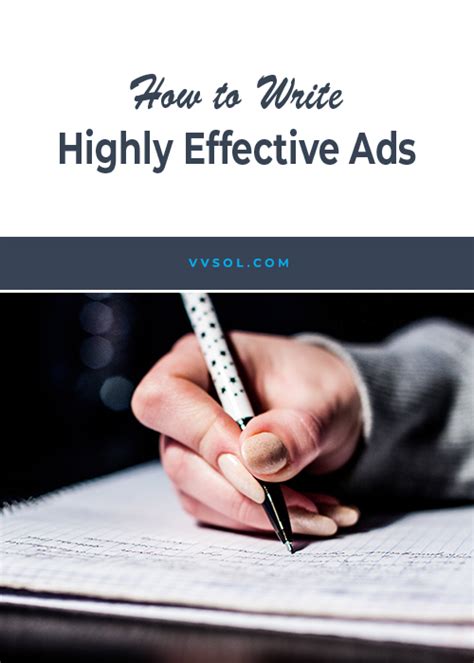 write highly effective ads vivid visual solutions