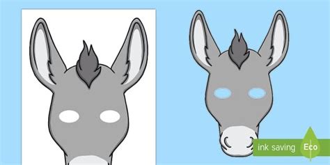 donkey mask template donkey role play mask nativity mule farm