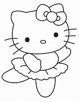 Kitty Coloring Pages Ballet Hello Dancing Ballerina Dance Printable Dancer Sheets Cliparts Cartoon Bing Cat Color Drawing Colouring Print Happy sketch template