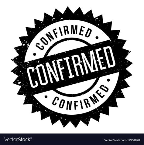 confirmed rubber stamp royalty  vector image