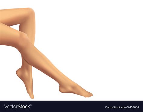 Sexy Woman Legs On White Background Royalty Free Vector