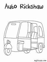 Rickshaw Auto Sketch Coloring Template Pages Kids Car Draw School Paintingvalley Sketches India sketch template