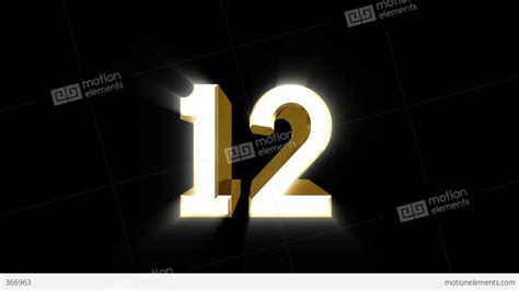 number   hd stock animation