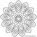 Coloring Pages Easy Kids Simple Printable Color Getcolorings Print Mandala sketch template