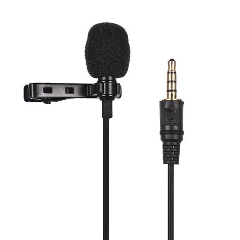 ammoon mini tie lapel clip  wired microphone mic mm plug  smartphone pc laptop chatting