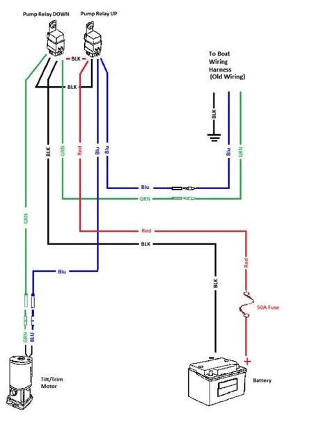 wire tilt trim diagram