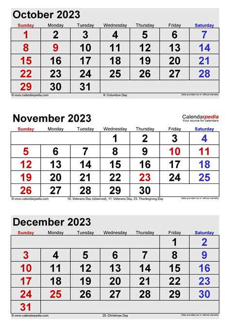 calendar  october november december  calendrier  update