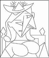 Cubism Coloring Picasso Pablo Pages Designlooter Kids Des Artistes Autour Rally Op Para 89kb 283px Coloriage sketch template