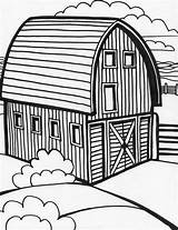 Barn Coloring Farming Beautiful sketch template